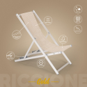 2er Set Strandliegen Liegestühle Sonnenliegen aus Aluminum Riccione Gold Sales