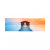 Leinwandbild Meer Natur leuchtende Farben plastikbeschichtete Leinwand 120x40cm Pontile Verkauf