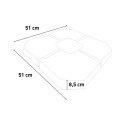 Set von 4 Gewichtplatten Beschwerungsplatten 51x51 cm für Schirm Sand oder Wasser Jolla Lagerbestand