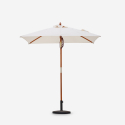 Garten-Sonnenschirm aus Holz mit zentraler UV-Schutzstange Ormond