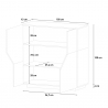 Moderne Sideboard Weiß 100x43cm Wohnzimmer Küche 2 Türen Klain Auswahl