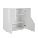 Moderne Sideboard Weiß 100x43cm Wohnzimmer Küche 2 Türen Klain Sales