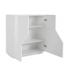 Moderne Sideboard Weiß 100x43cm Wohnzimmer Küche 2 Türen Klain Sales