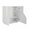 Sideboard Wohnzimmerschrank 100x43cm Küche 2 Türen weiß modern Klain Sales