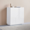 Moderne Sideboard Weiß 100x43cm Wohnzimmer Küche 2 Türen Klain Rabatte
