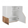 Küchenbuffet 100x43cm Wohnzimmerschrank 2 Türen weiß Holz Klain Wood Sales