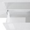 Moderne TV-Bank Wohnzimmer 220x43cm Wand glänzend weiß Fergus Modell