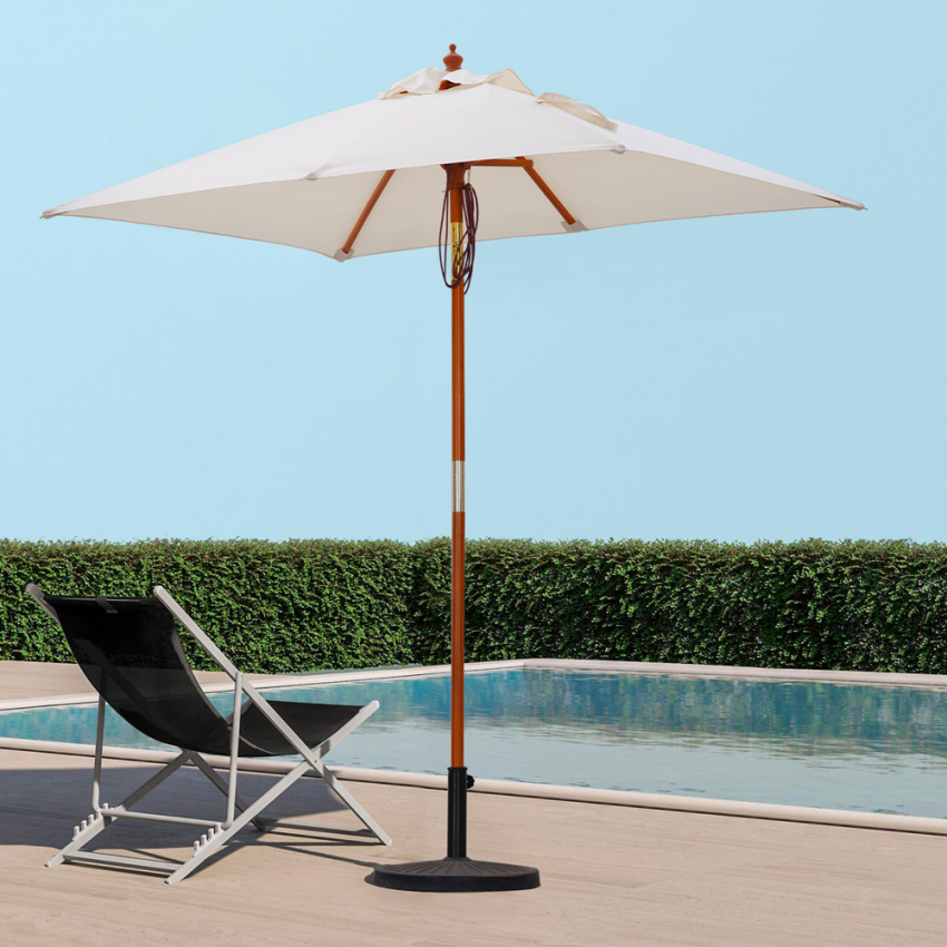 Gartenschirm Terrasse Aus Holz Zentraler Post UV-beständig Ormond