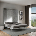 Schrankbett 160x190cm Klappbett Doppelbett Wandbett Grau Kentaro Concrete Aktion