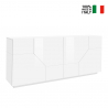 Küchenschrank 200x43cm für Wohnzimmer, 4 Fächer, Weiß Hariett Verkauf