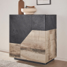 Moderne Anrichte 80x43cm Wohnzimmer Küche 2 Fächer Adara Report Lagerbestand