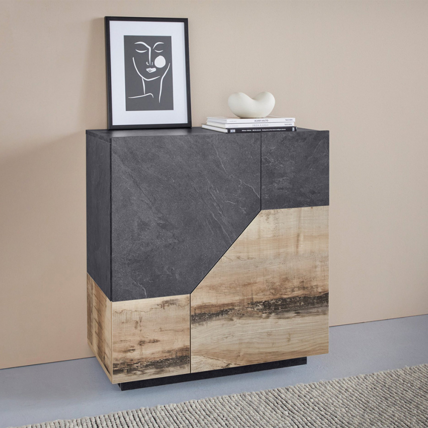 Moderne Anrichte 80x43cm Wohnzimmer Küche 2 Fächer Adara Report Aktion Moderne Anrichte 80x43cm Wohnzimmer Küche 2 Fächer Adara Report Aktion