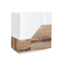 Sideboard Adara Wood 80x43 cm, 2 Fächer, modern für Wohnzimmer, Küche, Schlafzimmer Angebot