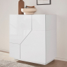 Sideboard Adara 80x43cm Weiß mit 2 Fächern für Wohnzimmer, Schlafzimmer, Küche Lagerbestand