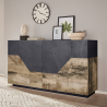 Sideboard Wohnzimmer Küche 160x43 cm 4 Fächer Design His Report Aktion