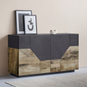 Sideboard Wohnzimmer Küche 160x43 cm 4 Fächer Design His Report Katalog