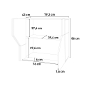 Moderne Anrichte 80x43cm Wohnzimmer Küche 2 Fächer Adara Report Modell