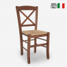 Klassischer Stuhl mit geflochtenem Sitz Esszimmer Trattoria Venezia Croce Paglia Verkauf