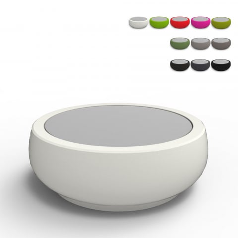 Runder Beistelltisch 100 cm modernes Design für draußen Chubby Side Table Slide Aktion