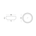 Runder Beistelltisch 100 cm modernes Design für draußen Chubby Side Table Slide 