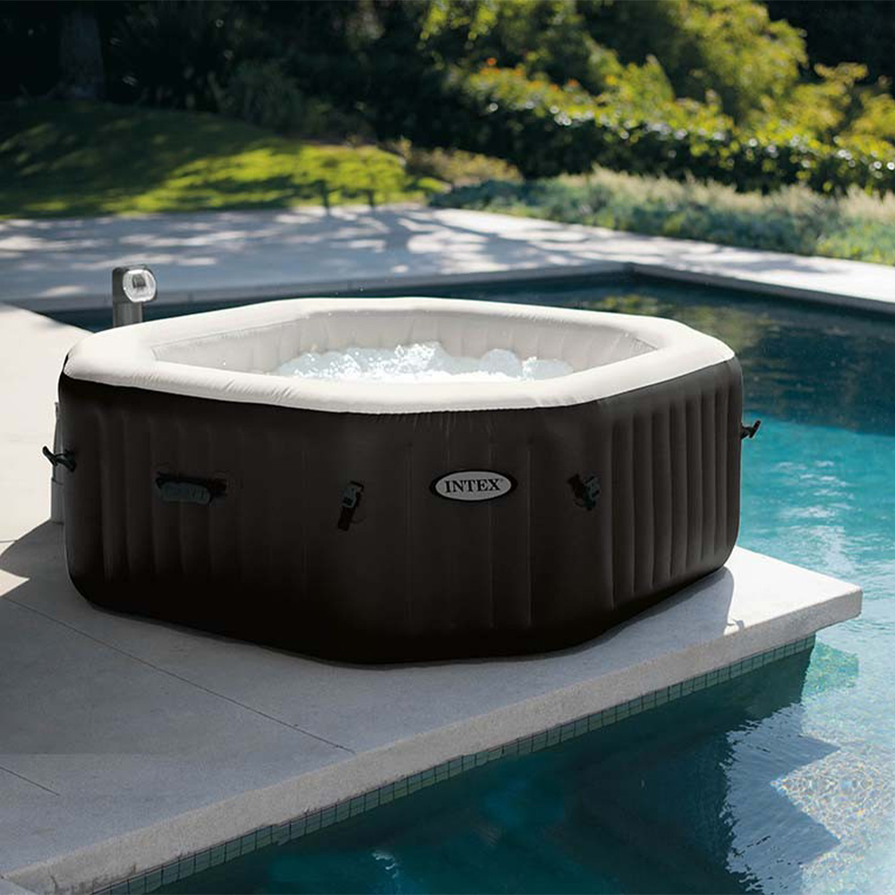 Intex 28456 Whirlpool Pure Spa Octagon Bubble Jet und Salzwassersystem Becken 218x71 Top Of The Range