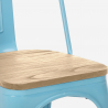 stuhl im industriestil Lix design küche bar steel wood top light Maße
