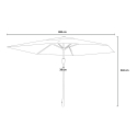 Sonnenschirm für Terrasse Garten  3x3 mit zentrale Stange Flamenco Eigenschaften