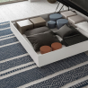 Doppelbett mit Bettkasten 160x190cm im weißen Holzdesign Ankel Rabatte