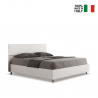 Doppelbett mit Stauraum 160x190cm Kopfteil Design weiß Demas Verkauf