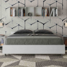 Doppelbett mit Bettkasten Sommier 160x190cm Weißes Design Nuamo Rabatte