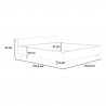 Doppelbett mit Bettkasten Sommier 160x190cm Weißes Design Nuamo Katalog