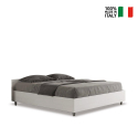 Doppelbett mit Bettkasten Sommier 160x190cm Weißes Design Nuamo Verkauf