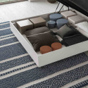 Doppelbett mit Stauraum 160x190cm weißes Holz Design New Egos Sales