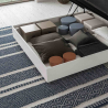 Doppelbett mit Stauraum 160x190cm weißes Holz Design New Egos Sales