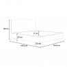 Doppelbett mit Stauraum 160x190cm weißes Holz Design New Egos Katalog