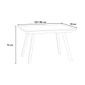 Ausziehbarer Esstisch grau 90x120-180cm Mirhi Concrete Küche Rabatte