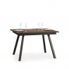 Ausziehbarer Esstisch aus Holz Küche 90x120-180cm Design Mirhi Noix Angebot