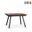 Ausziehbarer Esstisch aus Holz Küche 90x120-180cm Design Mirhi Noix Verkauf