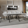 Ausziehbarer Küchentisch 90x160-220cm weiß Design Mirhi Long Sales
