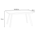 Ausziehbarer Esstisch aus Holz Küche 90x160-220cm Mirhi Long Noix Rabatte