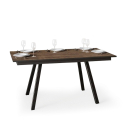 Ausziehbarer Esstisch aus Holz Küche 90x160-220cm Mirhi Long Noix Angebot