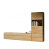 Wohnwand mit TV-Halterung, 3 Hängeschränke, modernes Holzdesign A09 Angebot