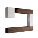 Moderne Wohnwand Hängend Holz Weiß A15 mit TV-Halterung Angebot