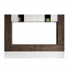 Wandschrank TV-Schrank Modernes Design Weiß Holz Hängend A105