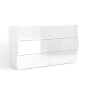 Moderne 6-Schubladen-Kommode Weiß Onda Sideboard für Schlafzimmer Angebot
