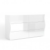 Moderne 6-Schubladen-Kommode Weiß Onda Sideboard für Schlafzimmer Angebot