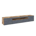 TV-Schrank 200 cm Design 2 Türen Klappschublade Daiquiri Ardesia Pero L Angebot