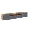 TV-Schrank 200 cm Design 2 Türen Klappschublade Daiquiri Ardesia Pero L Angebot