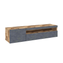 Industrielles TV-Möbel 155cm mit Klapptür und Schublade Daiquiri Ardesia Pero M Angebot