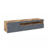 Industrielles TV-Möbel 155cm mit Klapptür und Schublade Daiquiri Ardesia Pero M Angebot